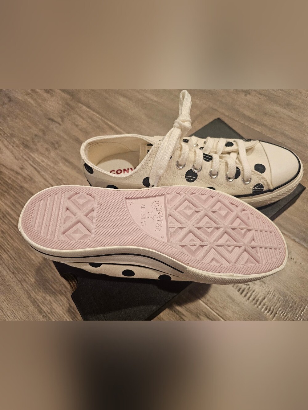 Converse Chuck Taylor All Star Lift Platform Polka Dots Size 8/39 - Picture 5 of 15